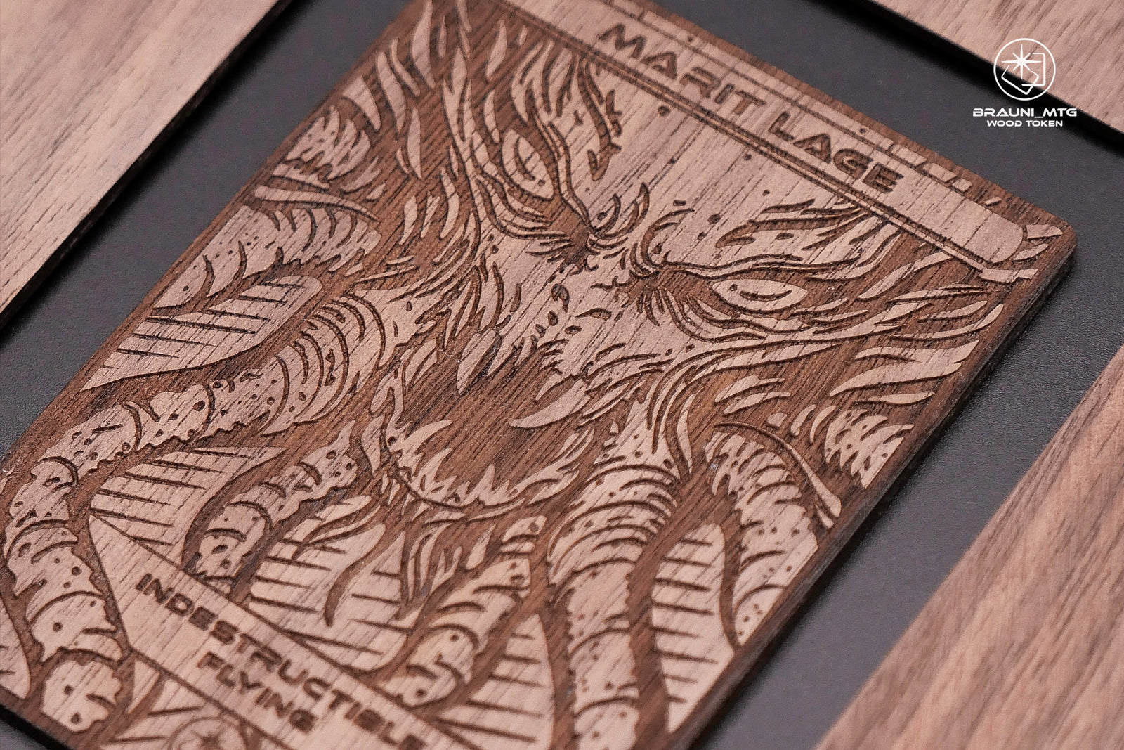 Marit Lage Token - handmade unique piece made of real wood