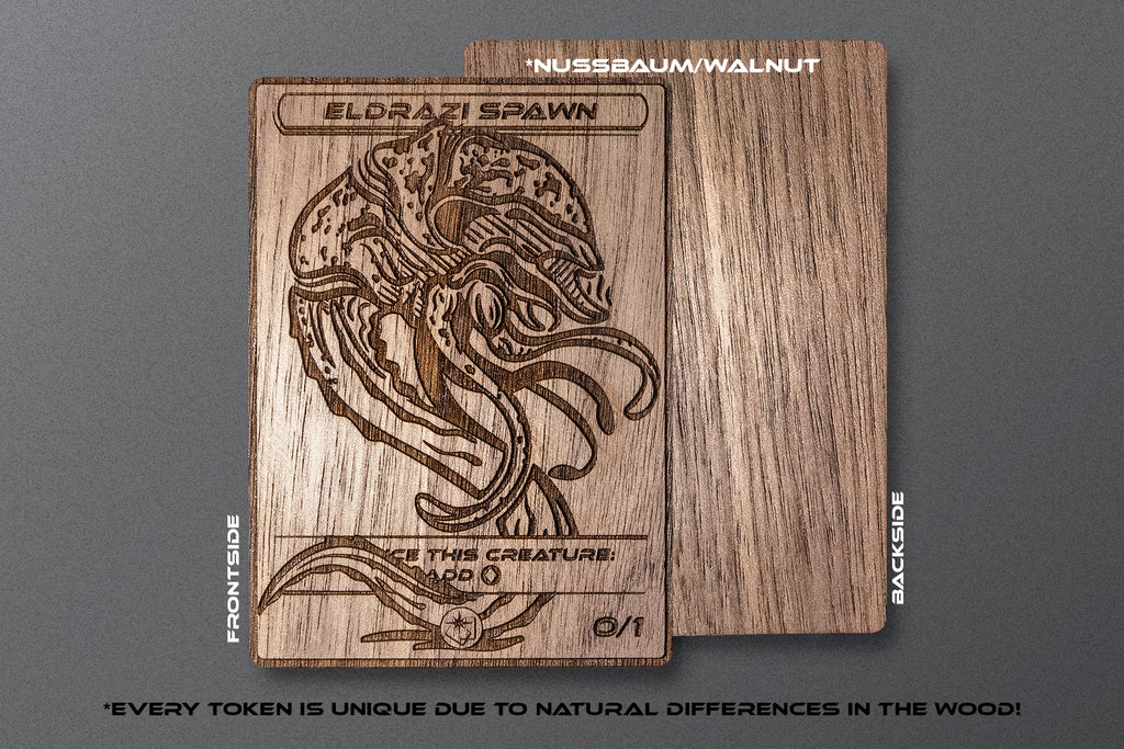 Eldrazi Spawn Token - handmade unique piece made of real wood