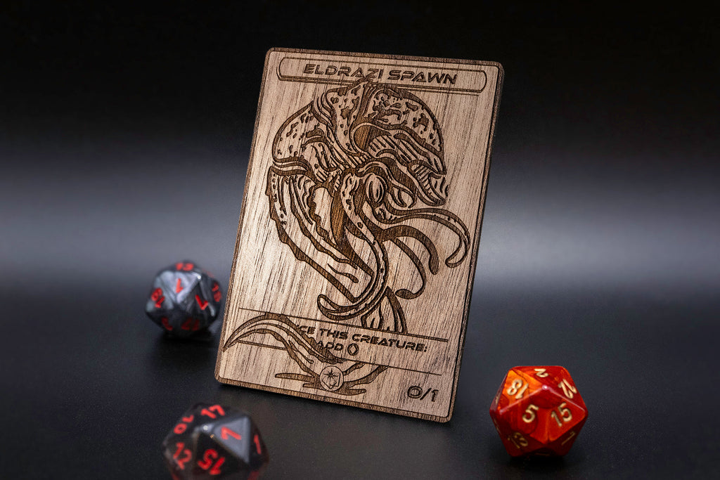 Eldrazi Spawn Token - handmade unique piece made of real wood