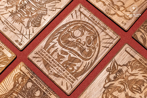"Daruma" Treasure Token - handmade unique piece made of real wood