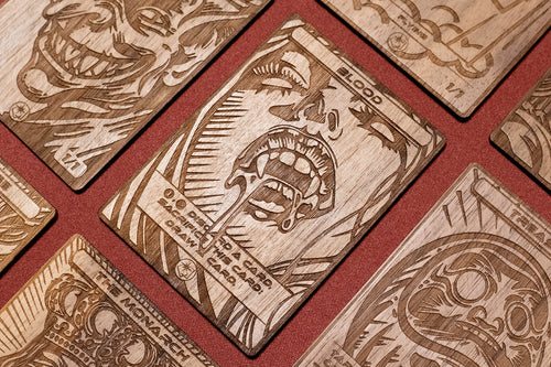 Blood Token - handmade unique item made of real wood
