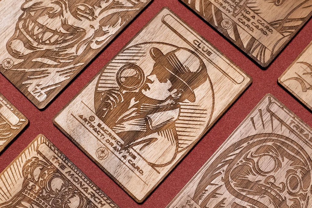 Clue Token - handcrafted unique piece made of real wood