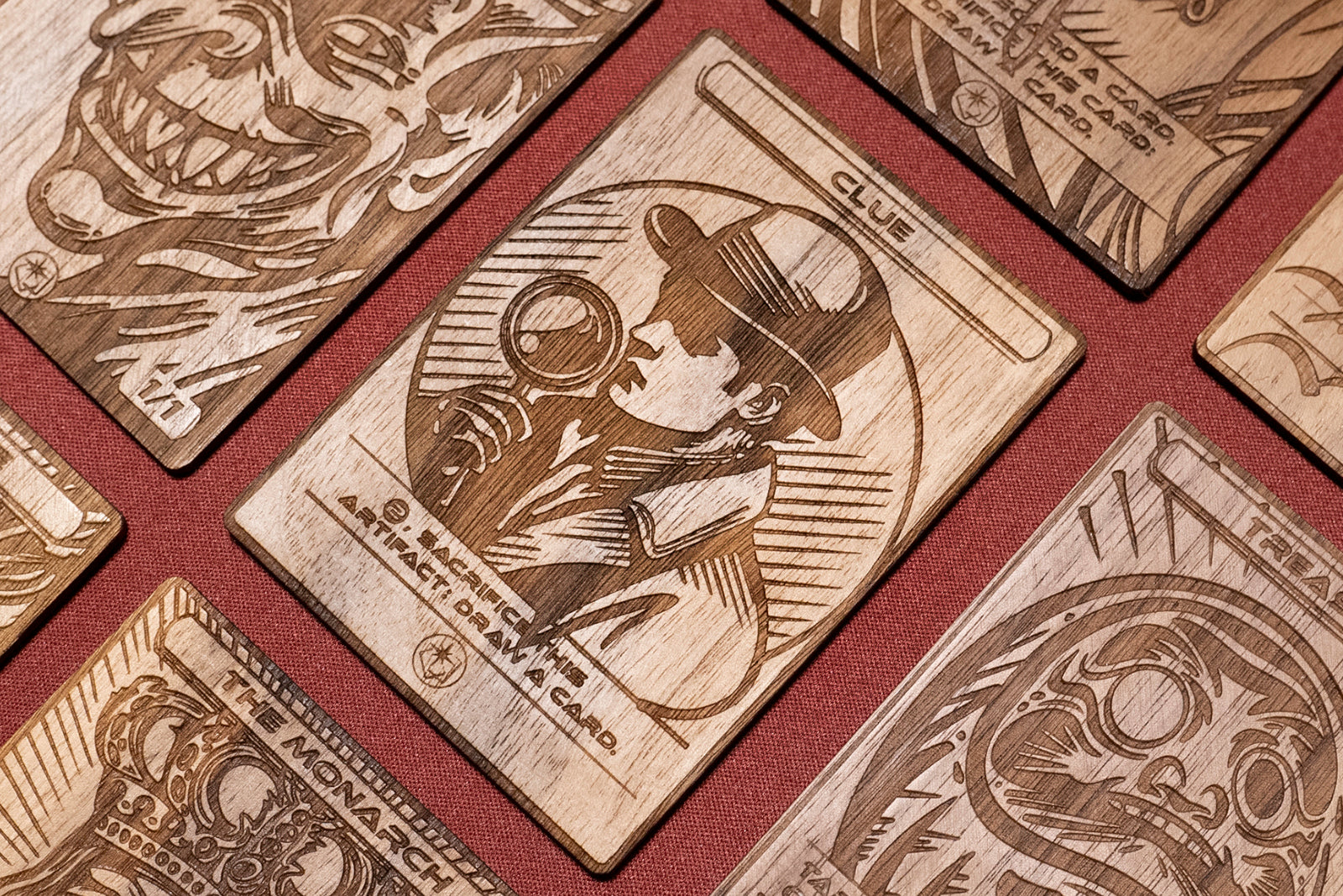 Clue Token - handcrafted unique piece made of real wood