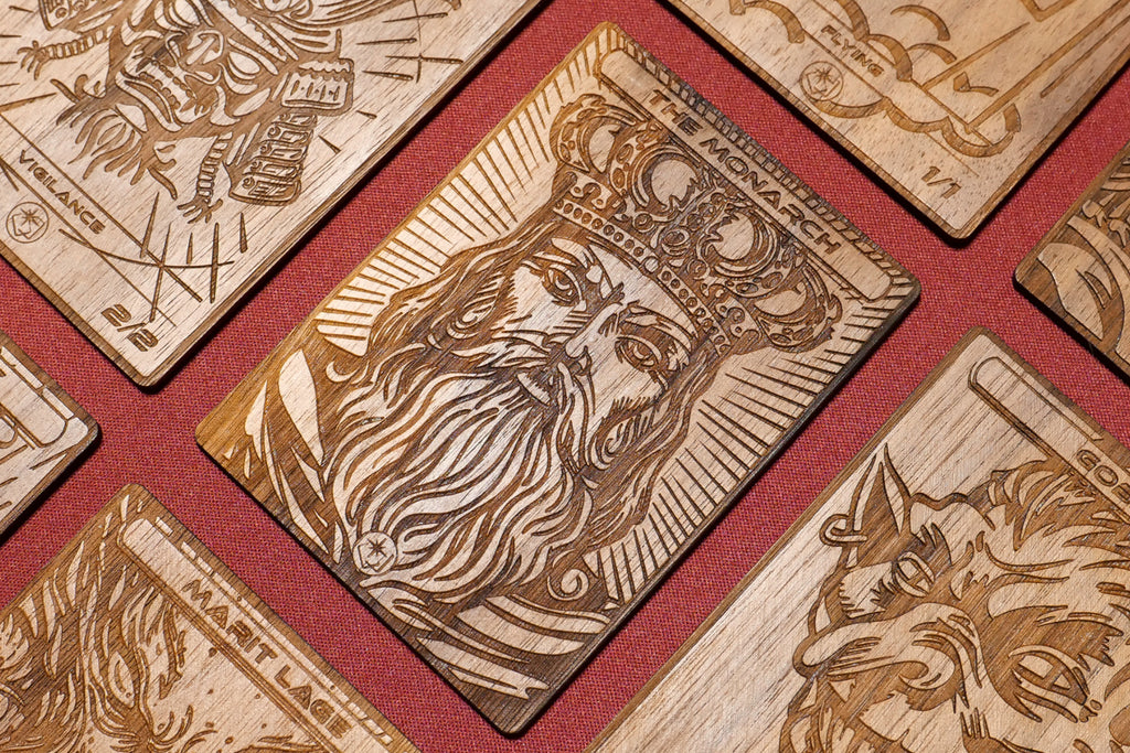 The Monarch Token - handcrafted unique piece made of real wood