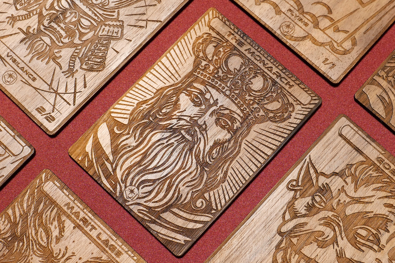 The Monarch Token - handcrafted unique piece made of real wood