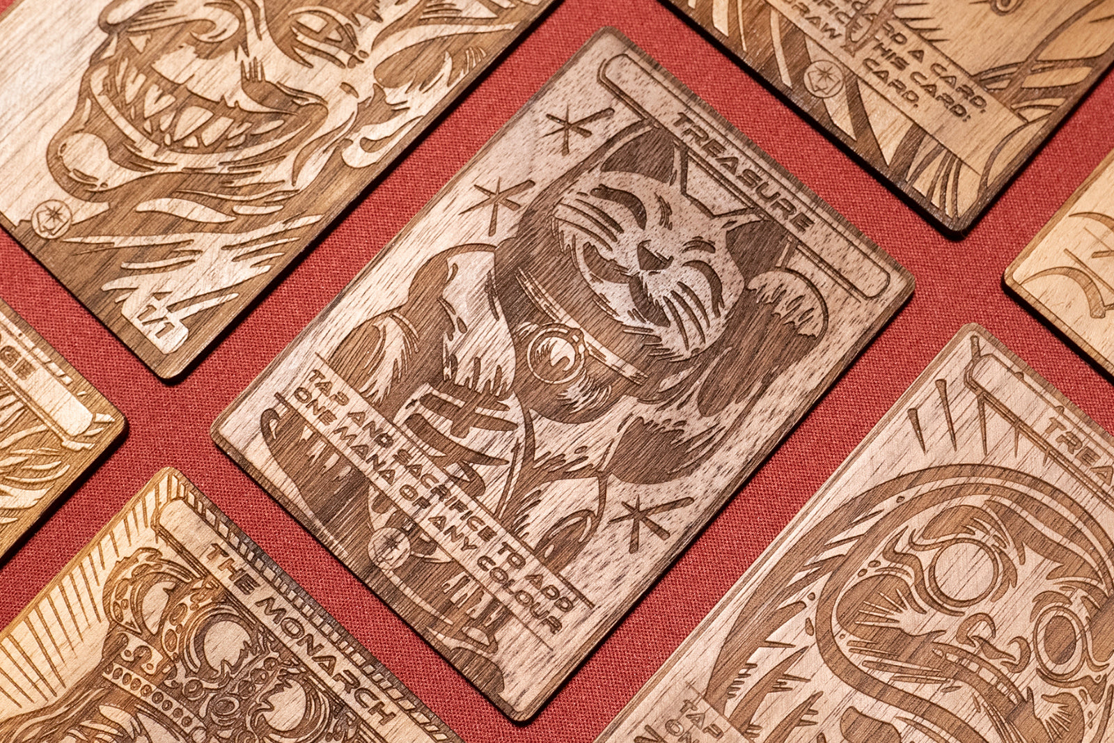 "Lucky Cat" Treasure Token - handmade unique piece made of real wood