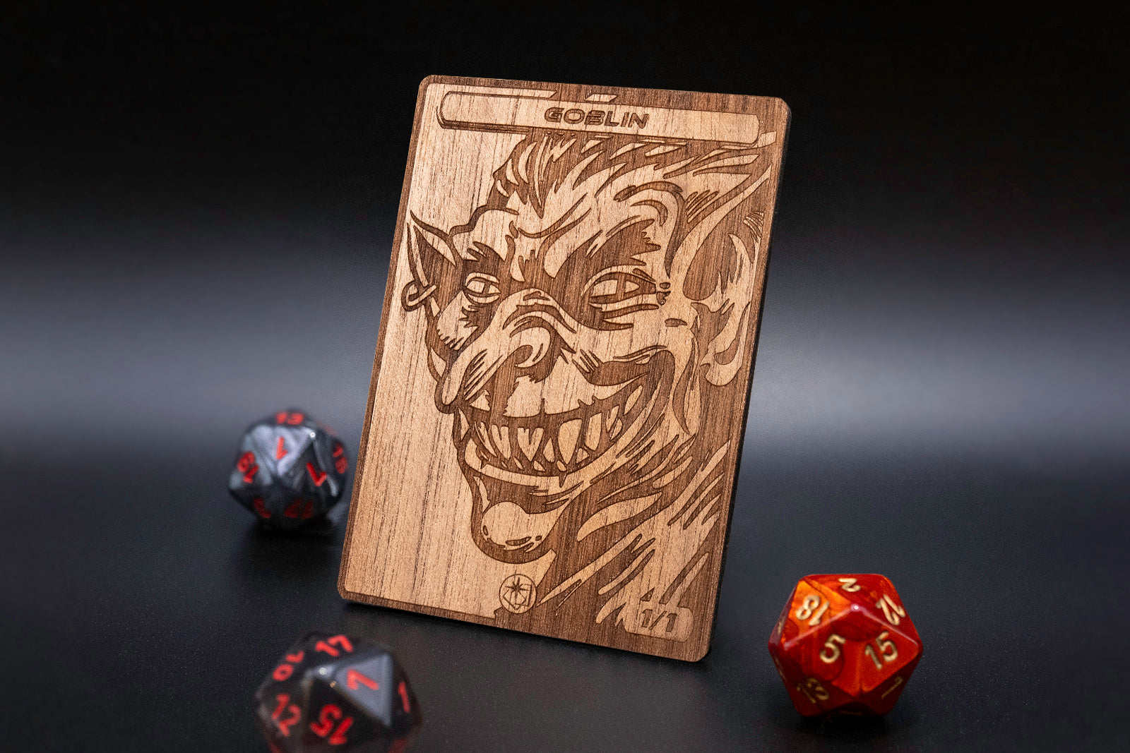 Goblin Token - handmade unique piece made of real wood
