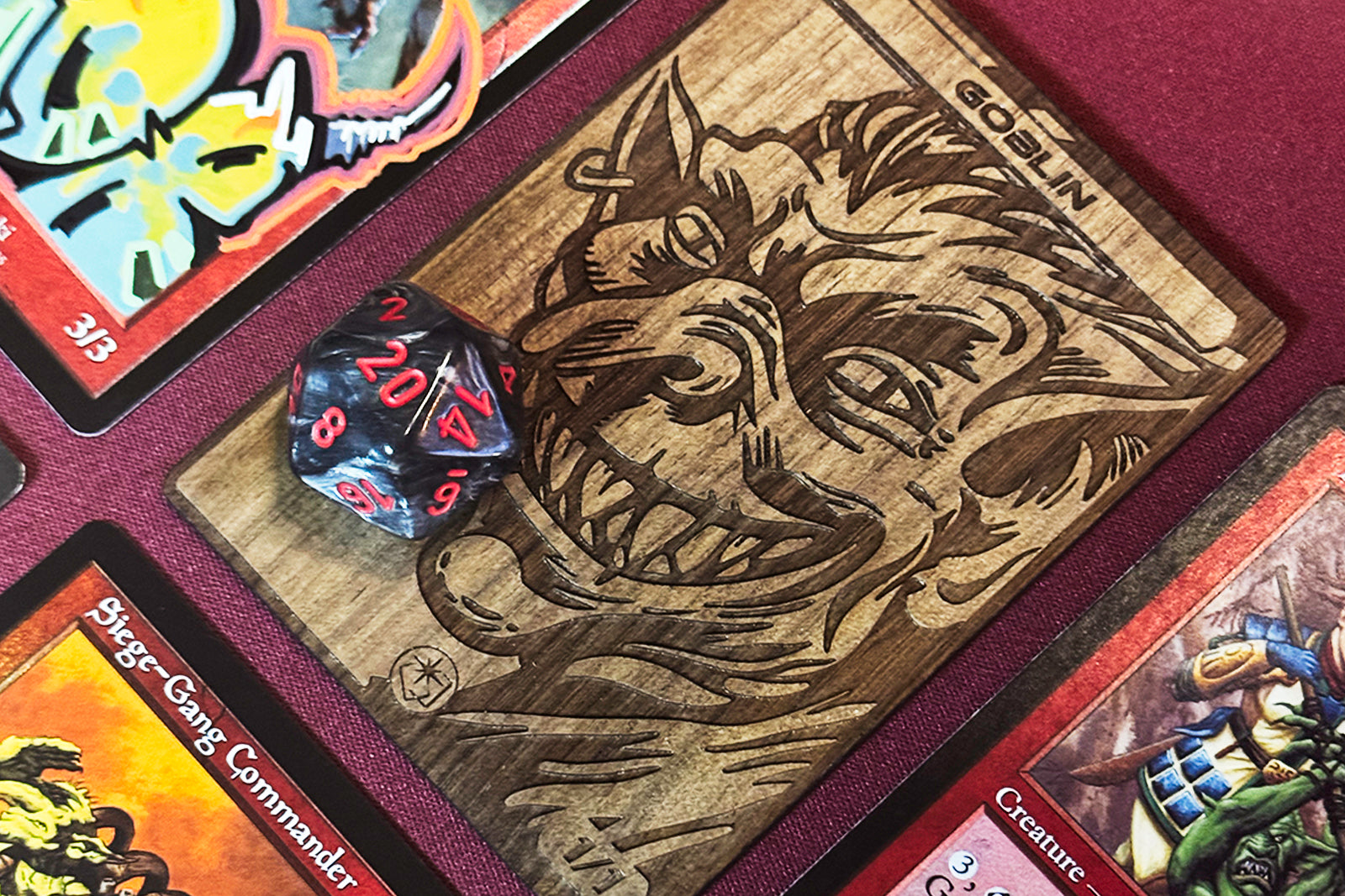 Goblin Token - handmade unique piece made of real wood