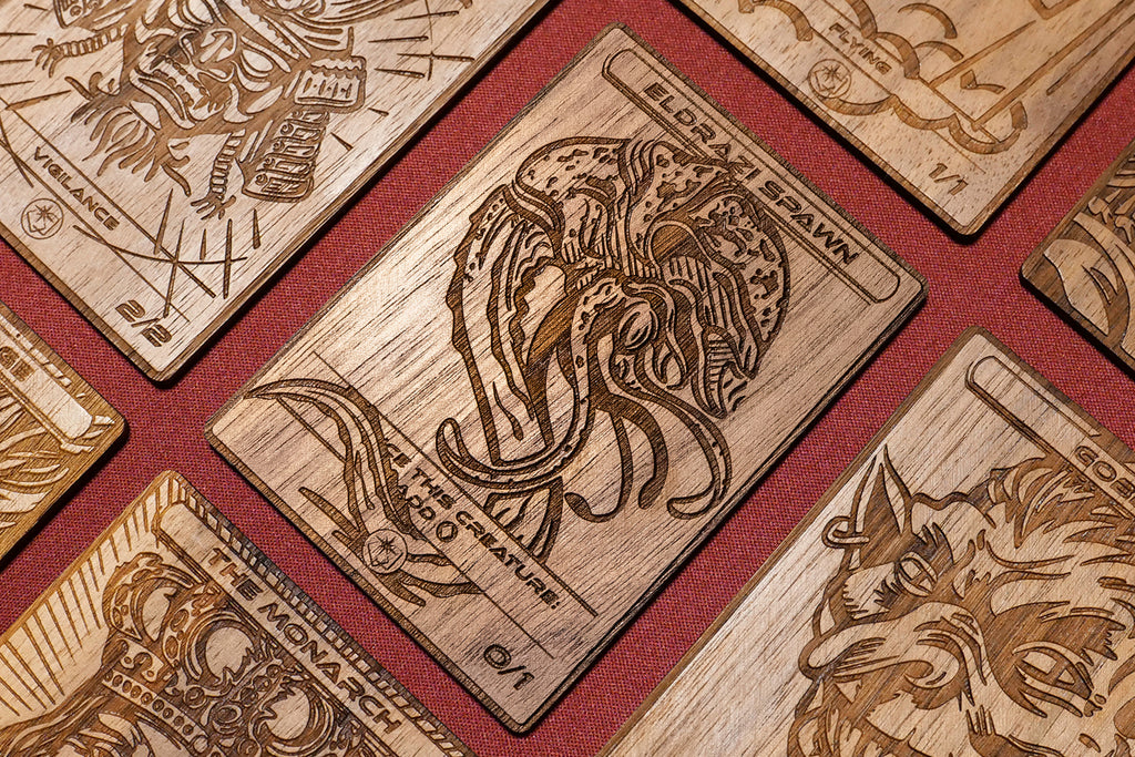 Eldrazi Spawn Token - handmade unique piece made of real wood